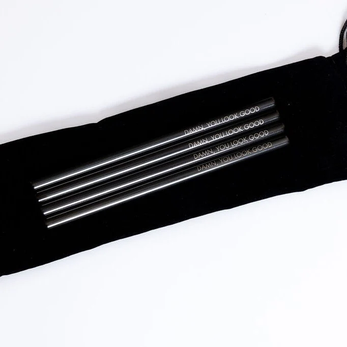 Engraved Metal Cocktail Straws - 4 - Image 6